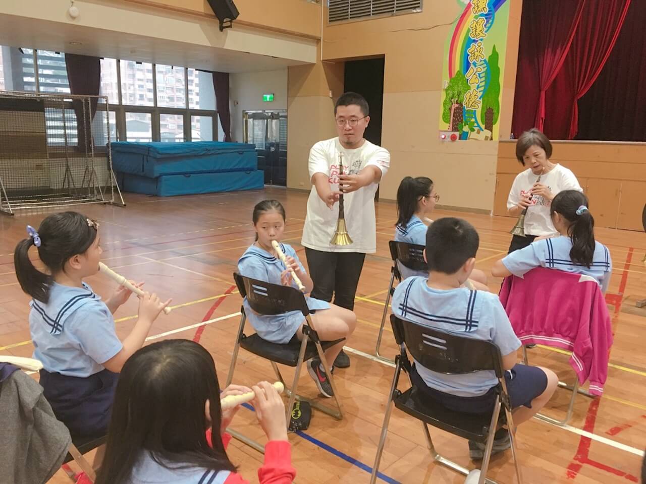 鄧公國小：學童利用直笛吹奏北管曲牌