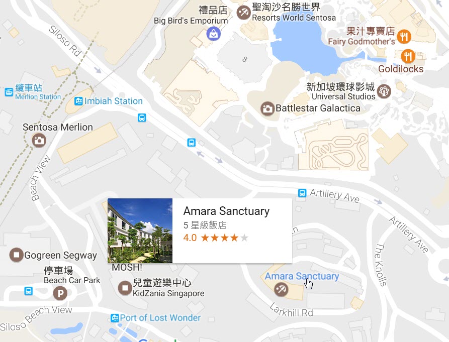 Amara Sanctuary Resort map